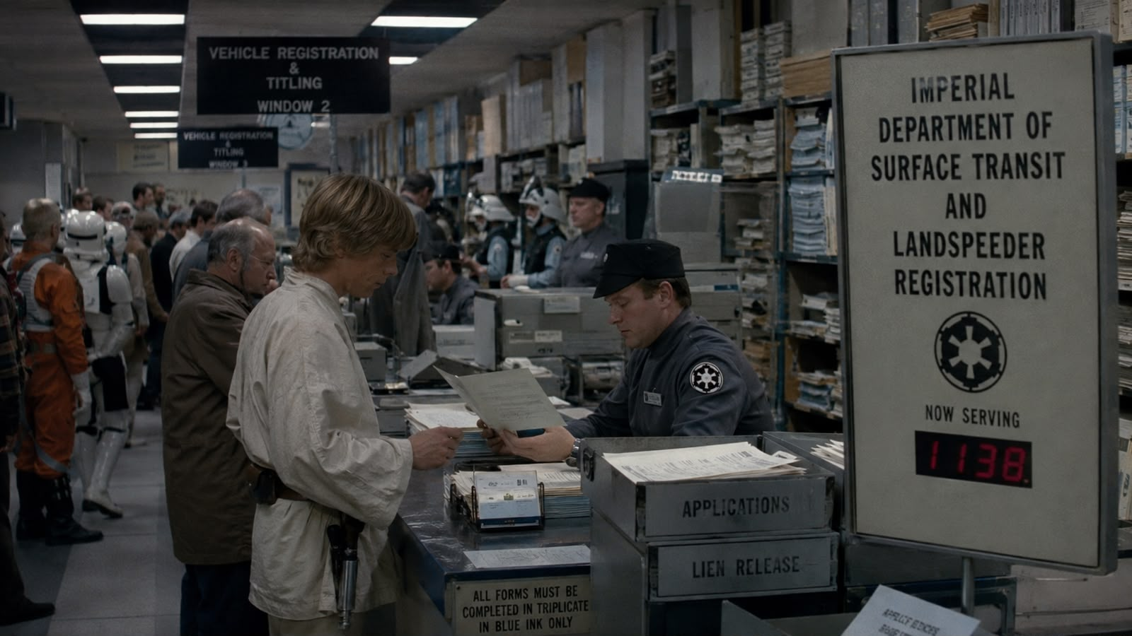 Luke selling his landspeeder